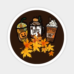 Pumpkin Autumn Coffee Sublimation Magnet